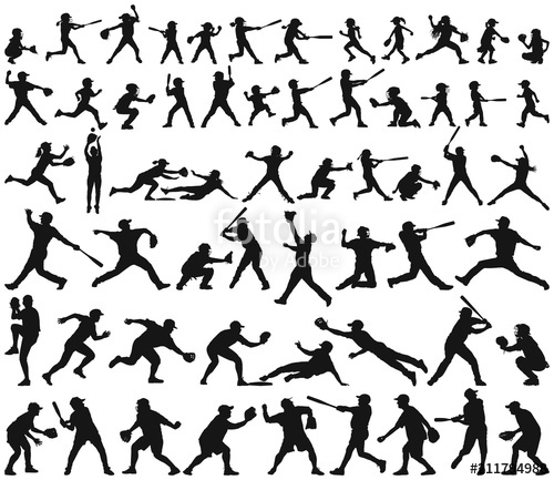 500x433 Vector Silhouette Collection Of Child Man Woman Young And Elderly