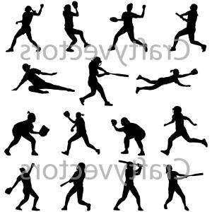 300x300 Photostock Vector Softball Batting Girl Swinging At A Ball Hoodamath