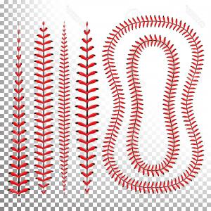 300x300 Photostock Vector Baseball Stitches Softball Laces Isolated