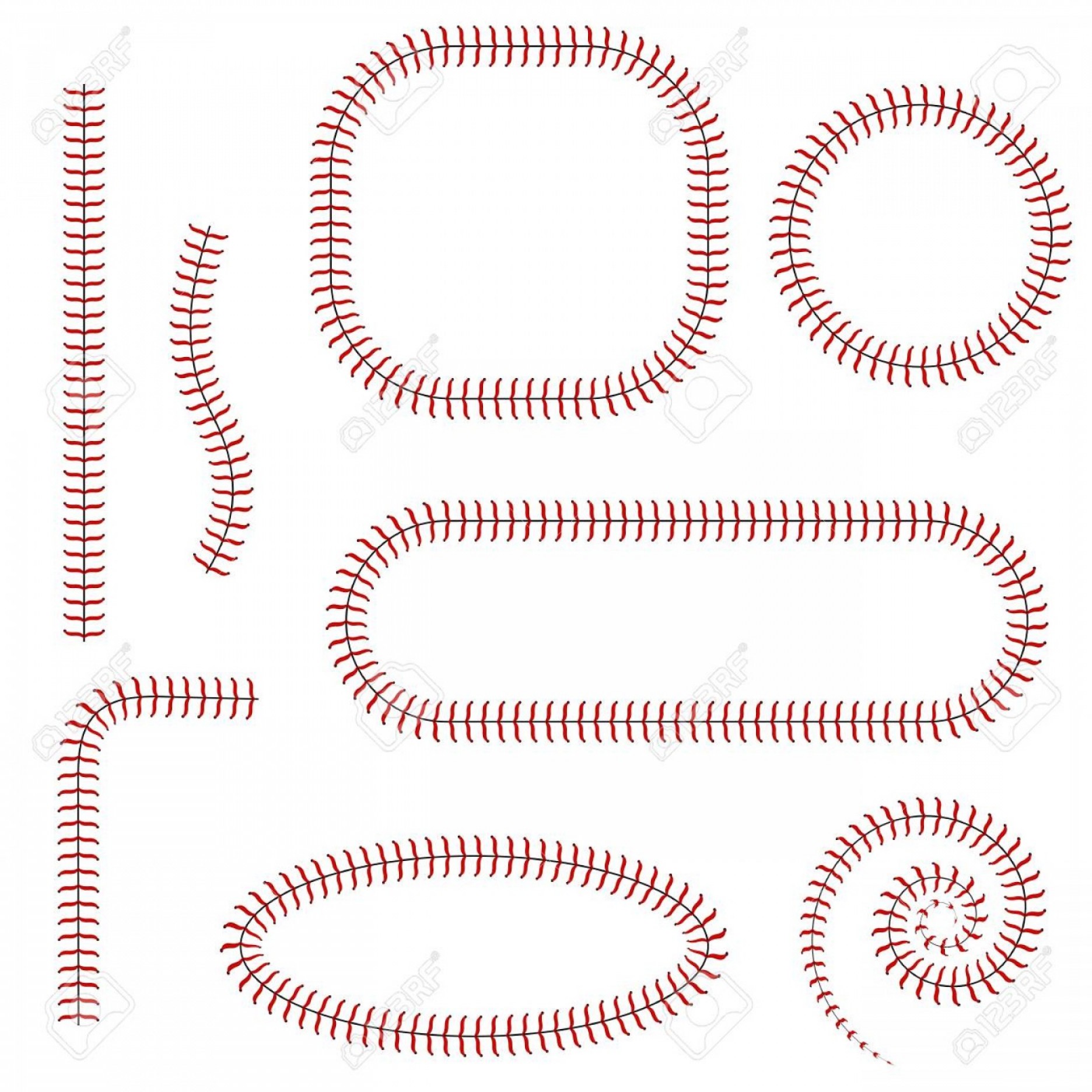 1872x1872 Baseball Seams Vector Studiogrfx