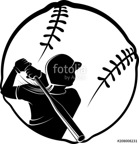 485x500 Softball Batter In Stylized Ball Stock Image And Royalty Free
