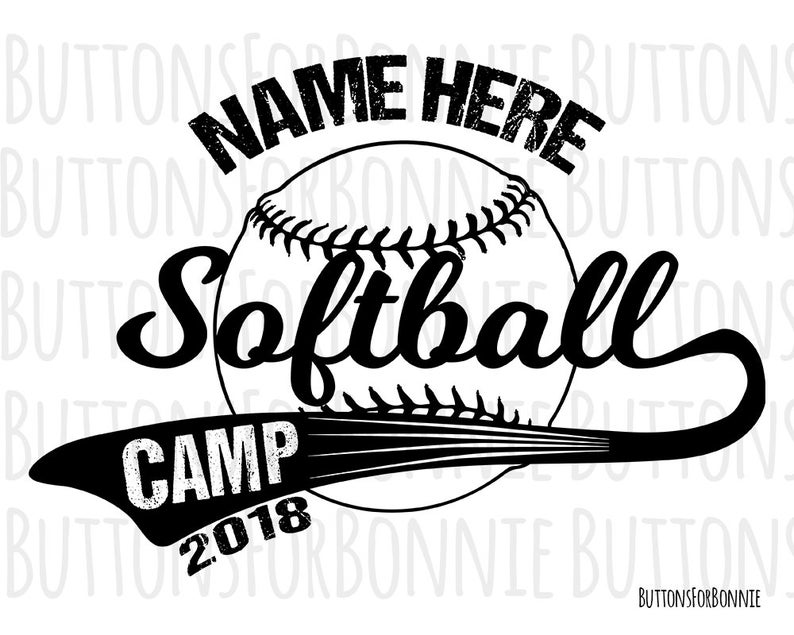 794x635 Softball Softball Vector Softball Emblem Softball Camp Etsy