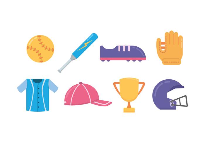 700x490 Free Colorful Softball Icons