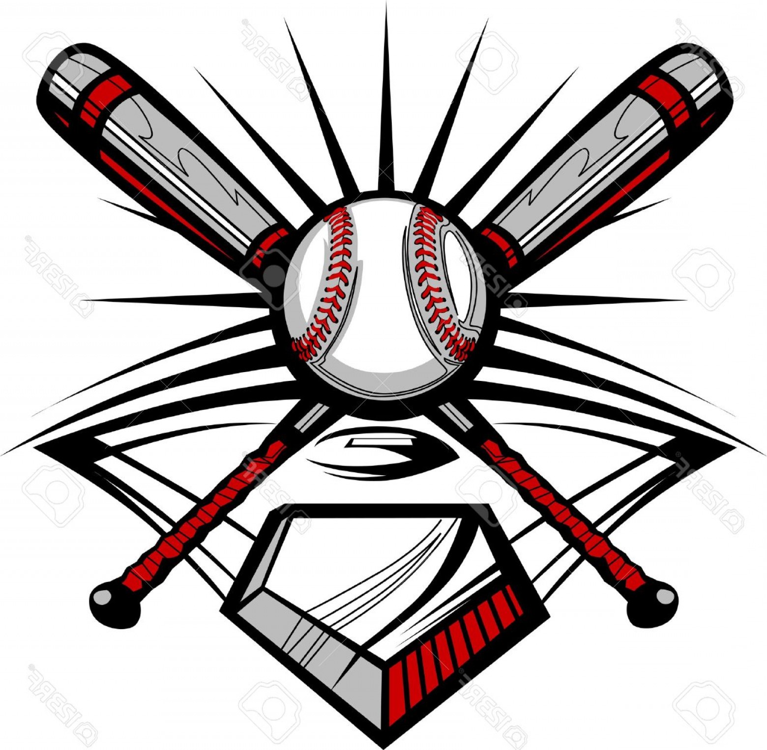 1560x1526 Photobaseball Or Softball Crossed Bats With Ball Image Template