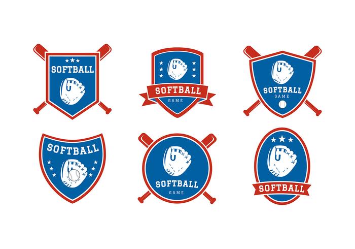700x490 Softball Badge Free Vector