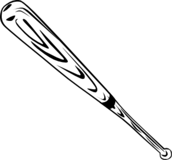 600x558 Softball Bat Vector Image Logo
