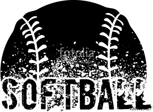 500x369 Softball Grunge Stock Image And Royalty Free Vector