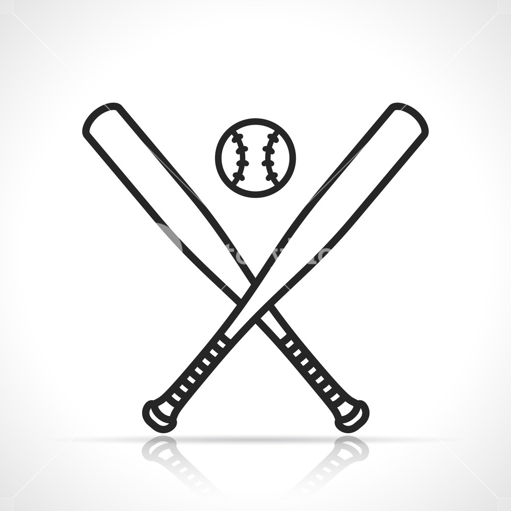 1000x1000 Vector Illustration Of Baseball Or Softball Icon Royalty Free