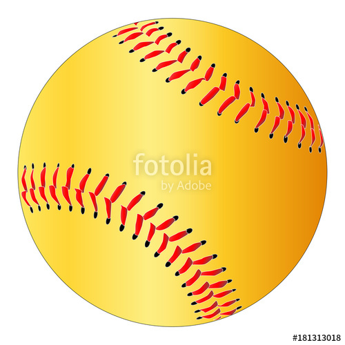 500x500 Yellow Isolated Softball Stock Image And Royalty Free Vector