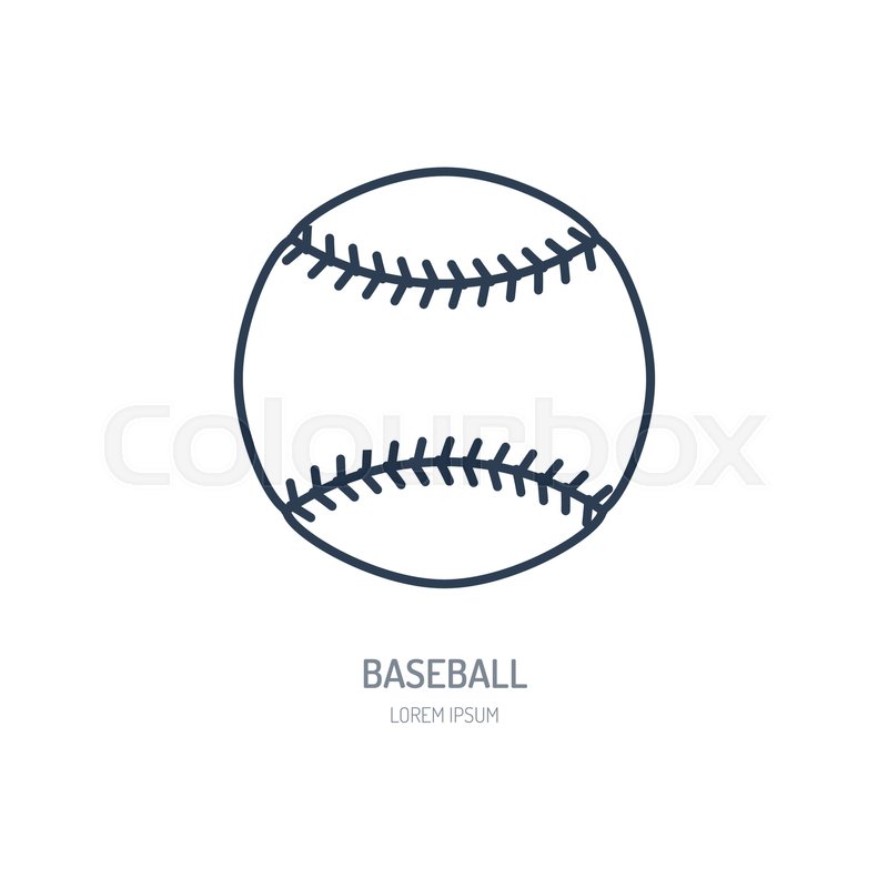 800x800 Baseball, Softball Vector Line Icon Stock Vector Colourbox