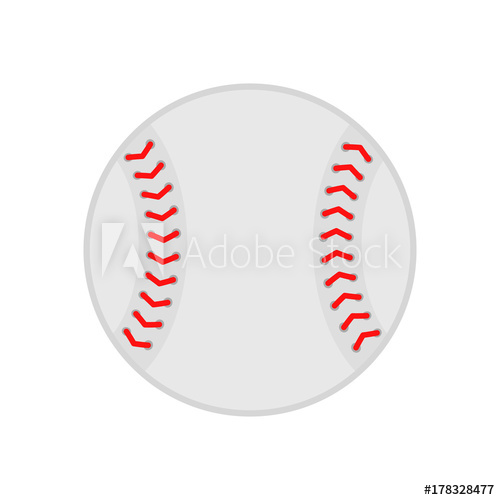 500x500 Baseball Ball Softball Vector Silhouette Vector Icon Isolated