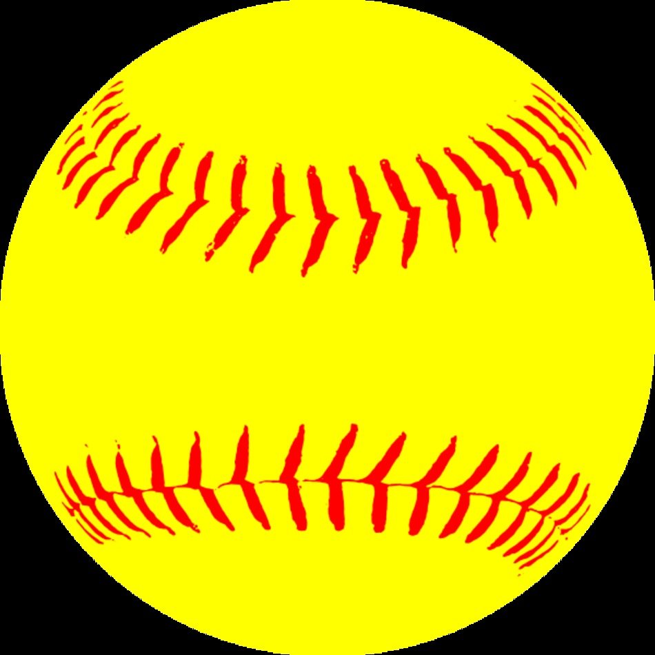 950x950 Yellow Softball At Clkercom Vector Online Clipart Free Image