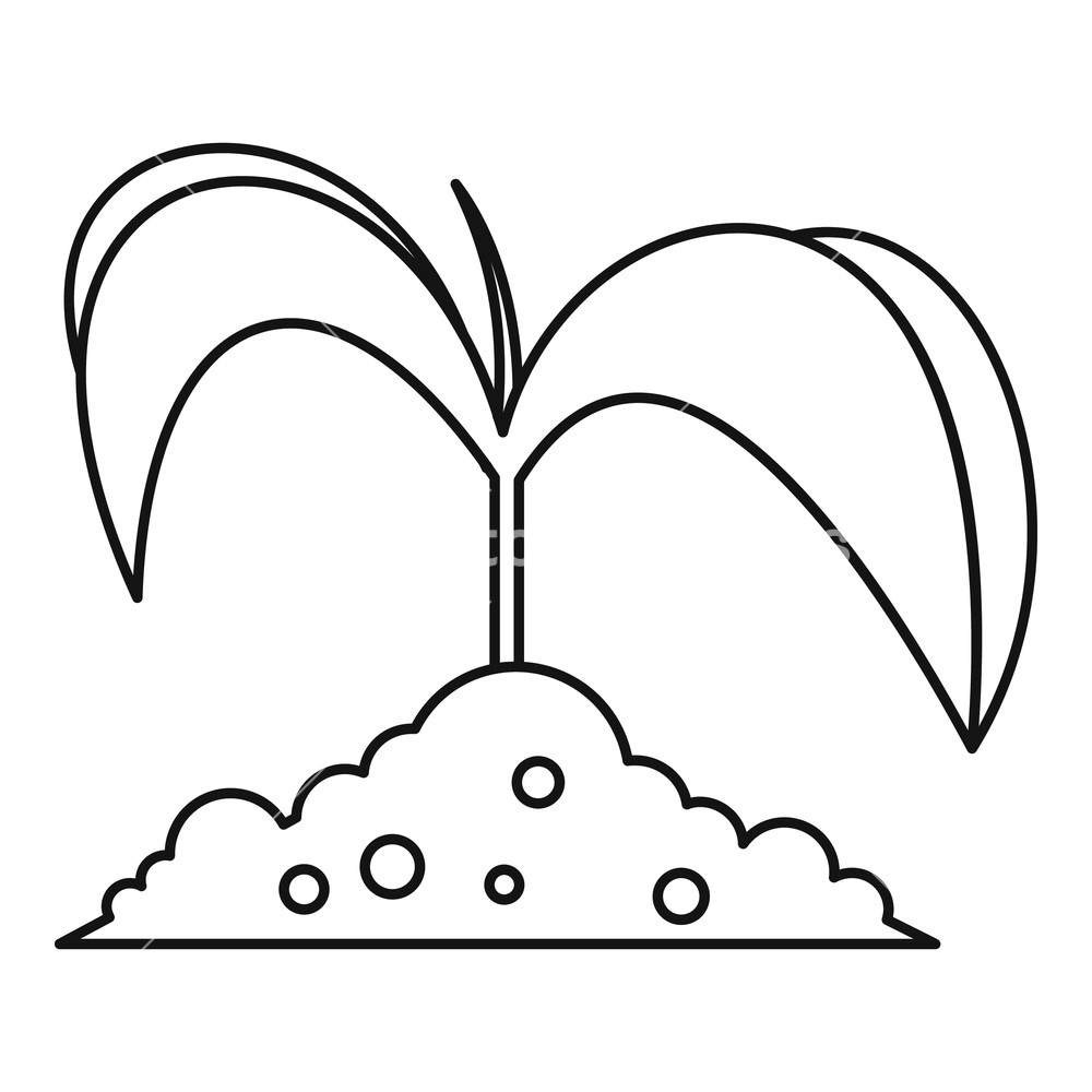 Green Seedling In Soil Icon Outline Illustration Of Green 1000x1000 Green Seedling In Soil Icon Outline Illustration Of Green