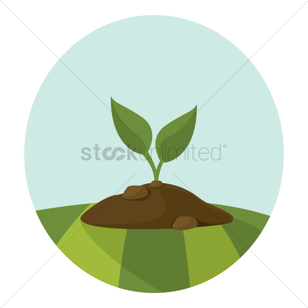 Free Plant Growing In Soil Vector Image 1300x1300 Free Plant Growing In Soil Vector Image