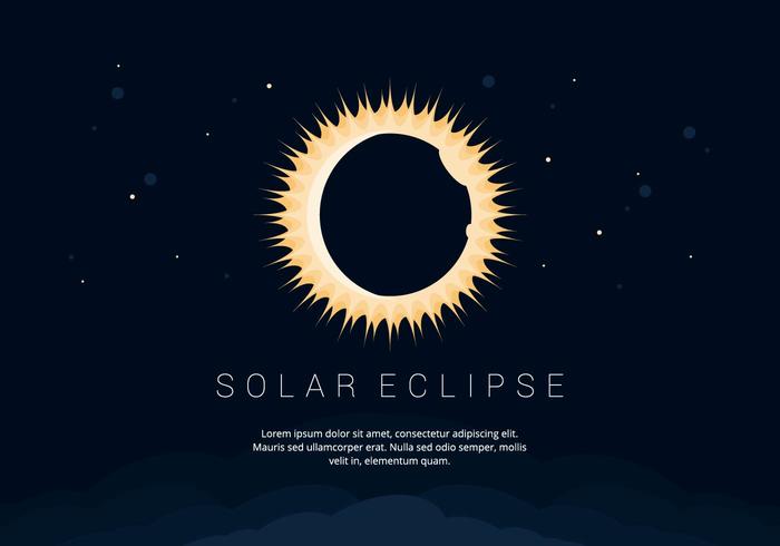 700x490 Solar Eclipse Vector Background