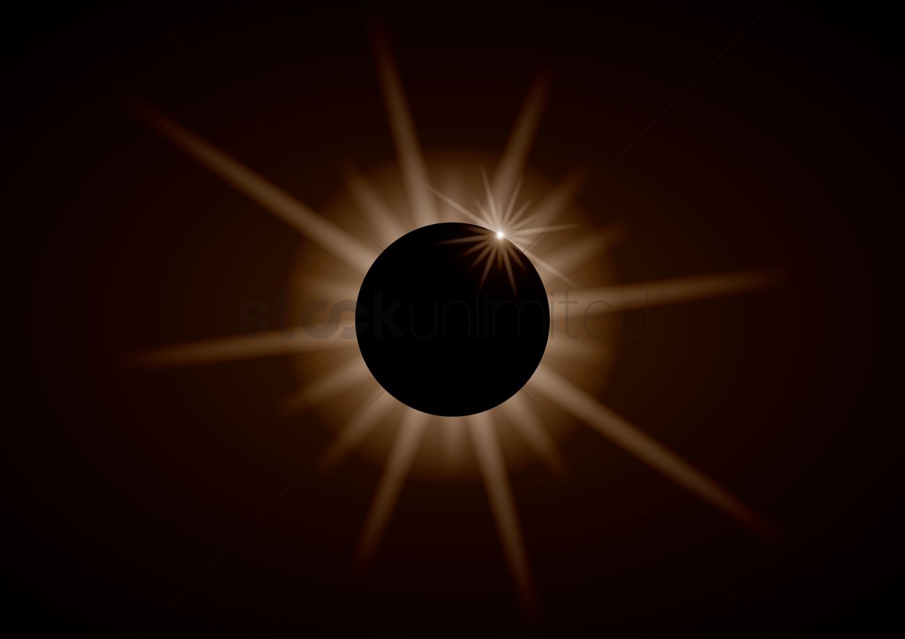 1300x919 Solar Eclipse Vector Image