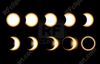 400x255 Solar Eclipse Different Phases Illustration Vector Image Of Signs