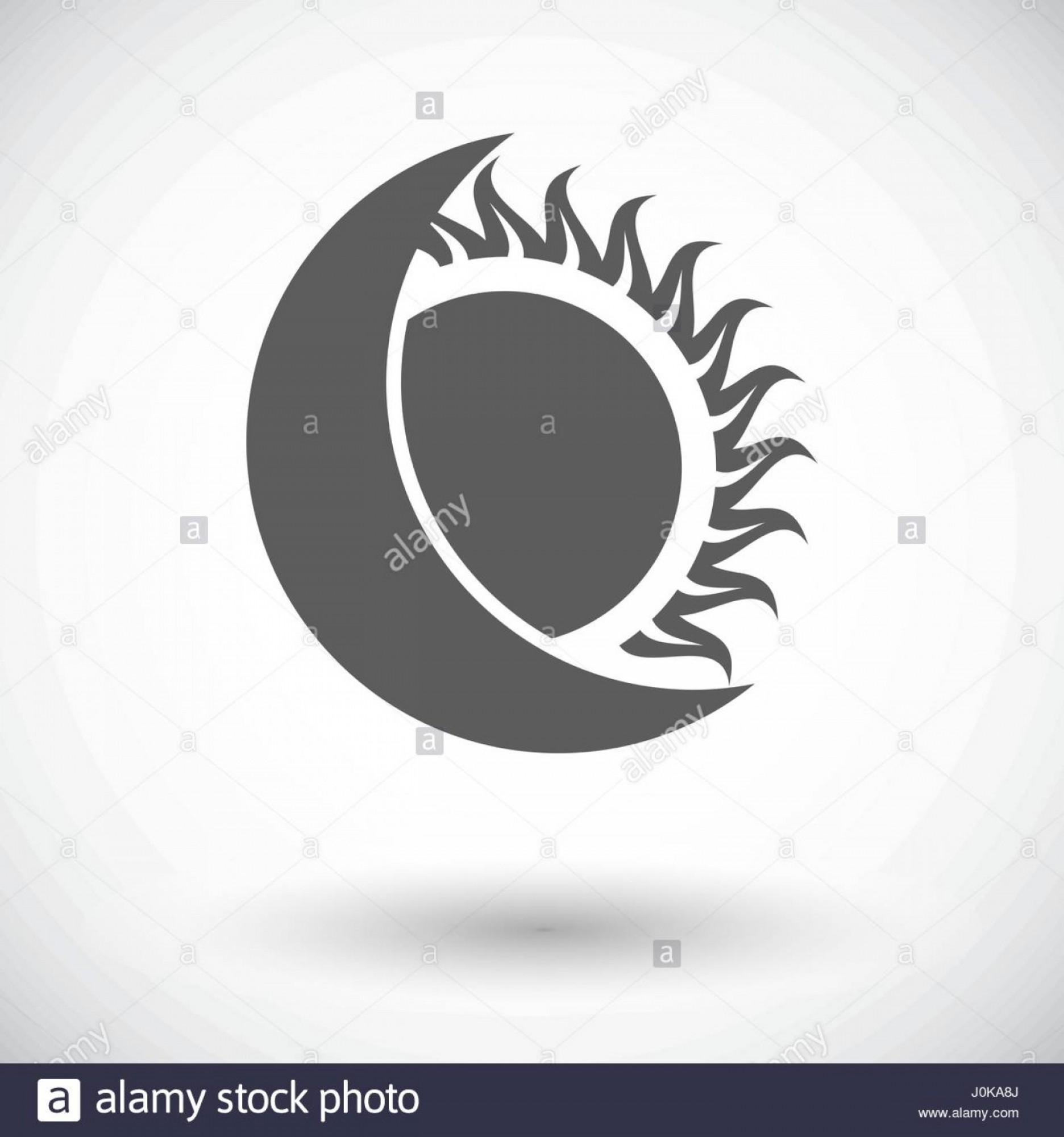 1872x2001 Stock Photo Solar Eclipse Single Flat Icon On White Background