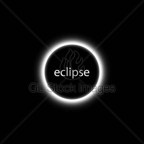 500x500 Total Solar Eclipse Vector Illustration On Transparent Ba Gl
