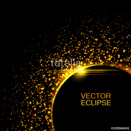500x500 Vector Solar Eclipse Sun Eclipse In Space Background Vector