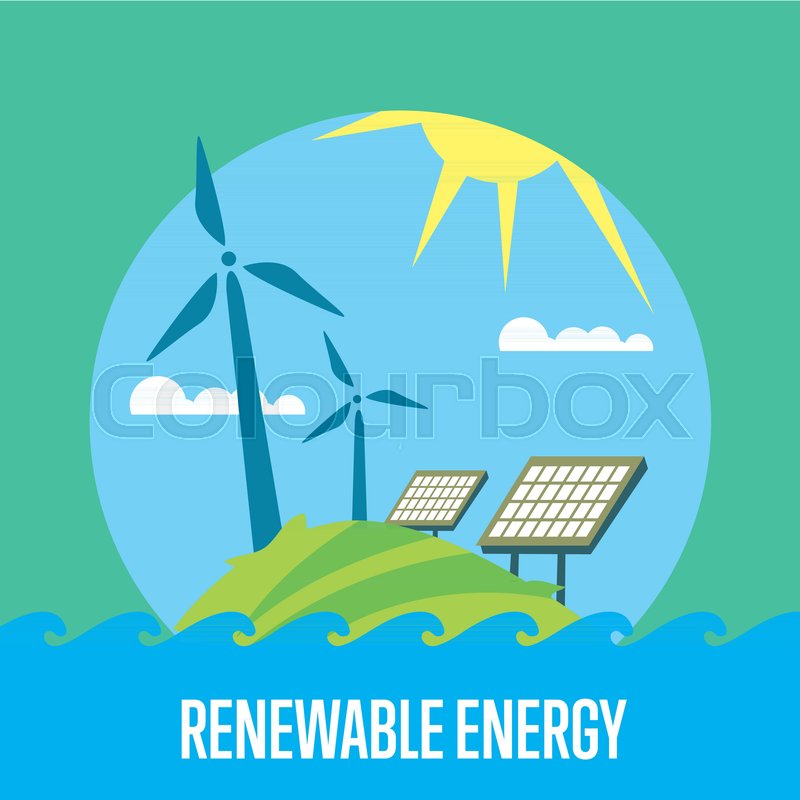 800x800 Renewable Energy Vector Illustration Stock Vector Colourbox
