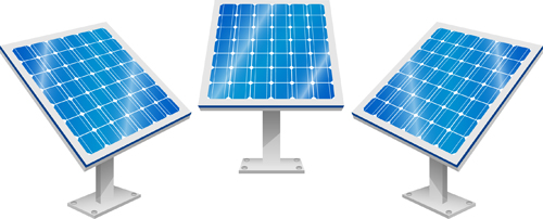 500x202 Solar Panels Vector Material Free Download