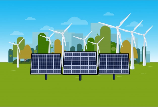 626x424 Energy Independent, Efficient House Cartoon Concept Modern