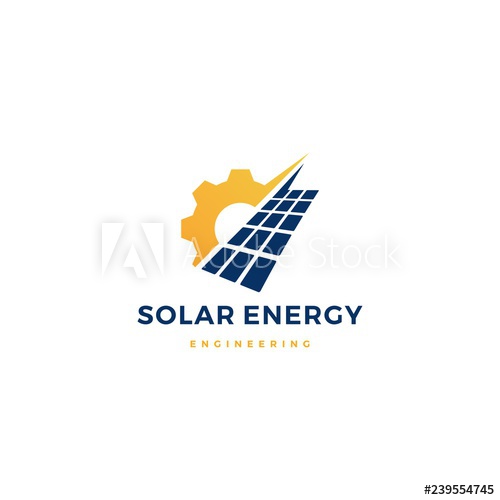 500x500 Solar Panel Energy Service Logo Vector Icon Illustration