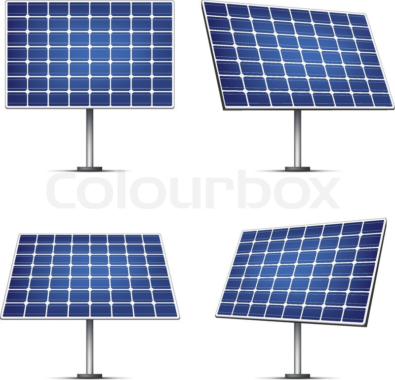 800x771 Solar Panels Isolated On White Stock Vector Colourbox
