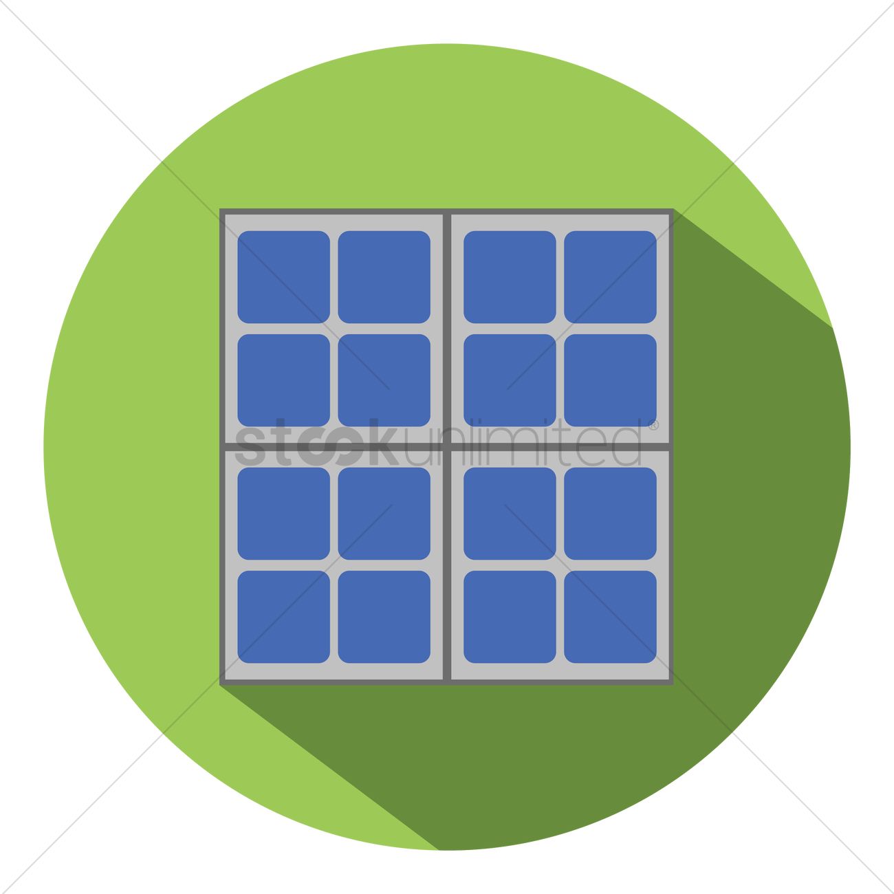 1300x1300 Solar Panel Vector Image