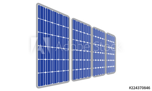 500x300 Solar Panel Vector Design
