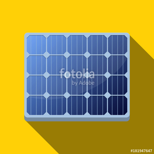 500x500 Solar Panel Vector Flat Design Stock Image And Royalty Free