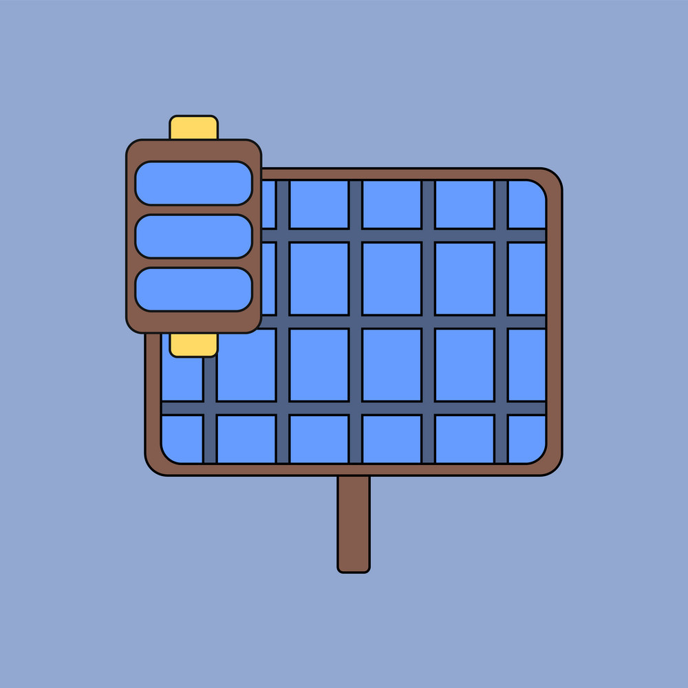 1000x1000 Flat Icon Design Collection Solar Panel Vector Free