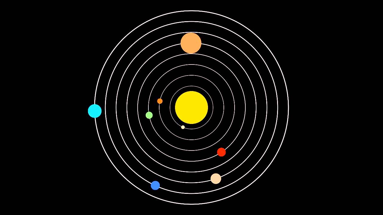 Simple Vector Solar System 1280x720 Simple Vector Solar System