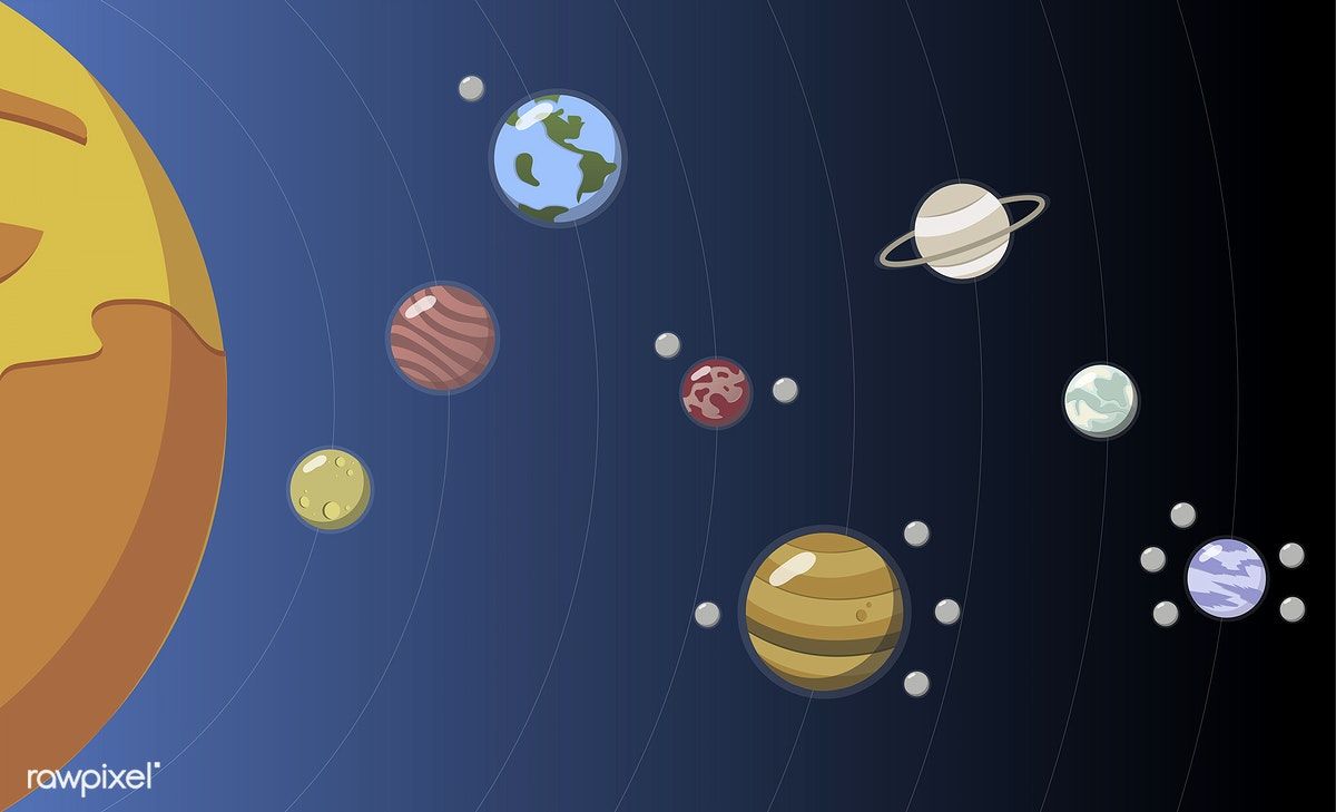 The Solar System Vector Free Image 1200x729 The Solar System Vector Free Image