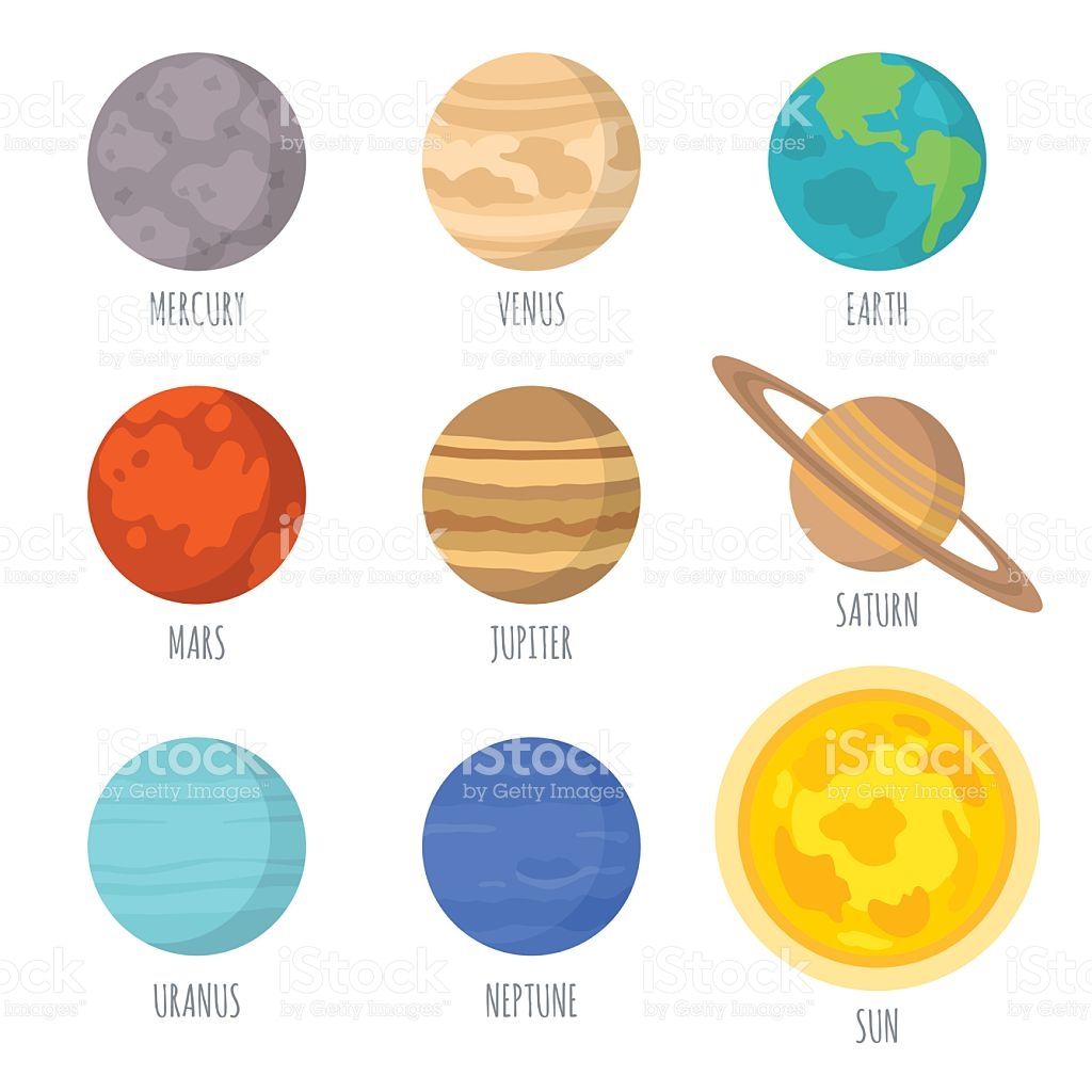 Vector Illustration Of The Solar System Planets 1024x1024 Vector Illustration Of The Solar System Planets