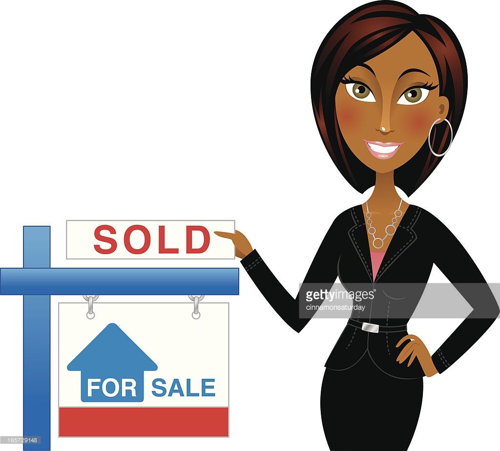 1024x925 Beautiful African American Realtor With Sold Sign Aa Eecards