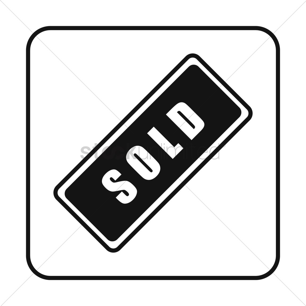 1300x1300 Sold Sign Vector Image