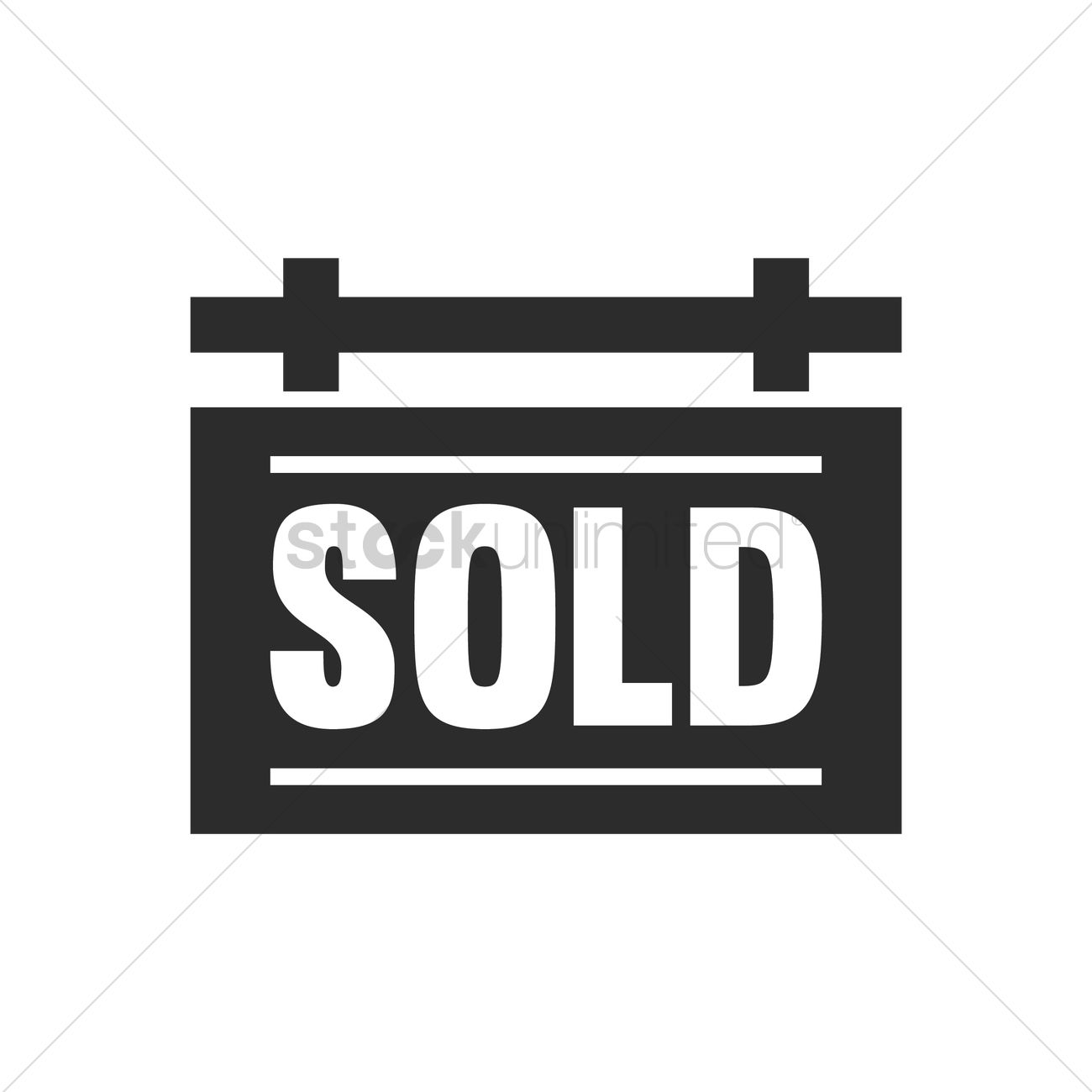 1300x1300 Sold Sign Vector Image