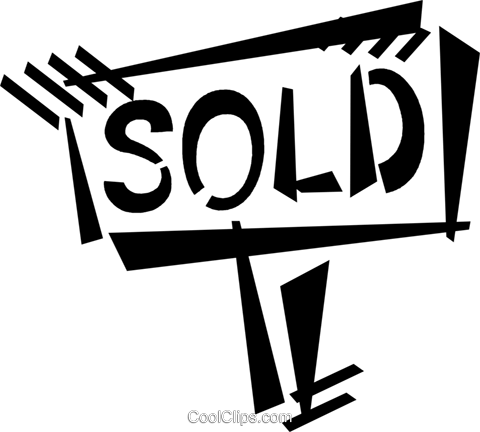 480x432 Sold Sign Royalty Free Vector Clip Art Illustration