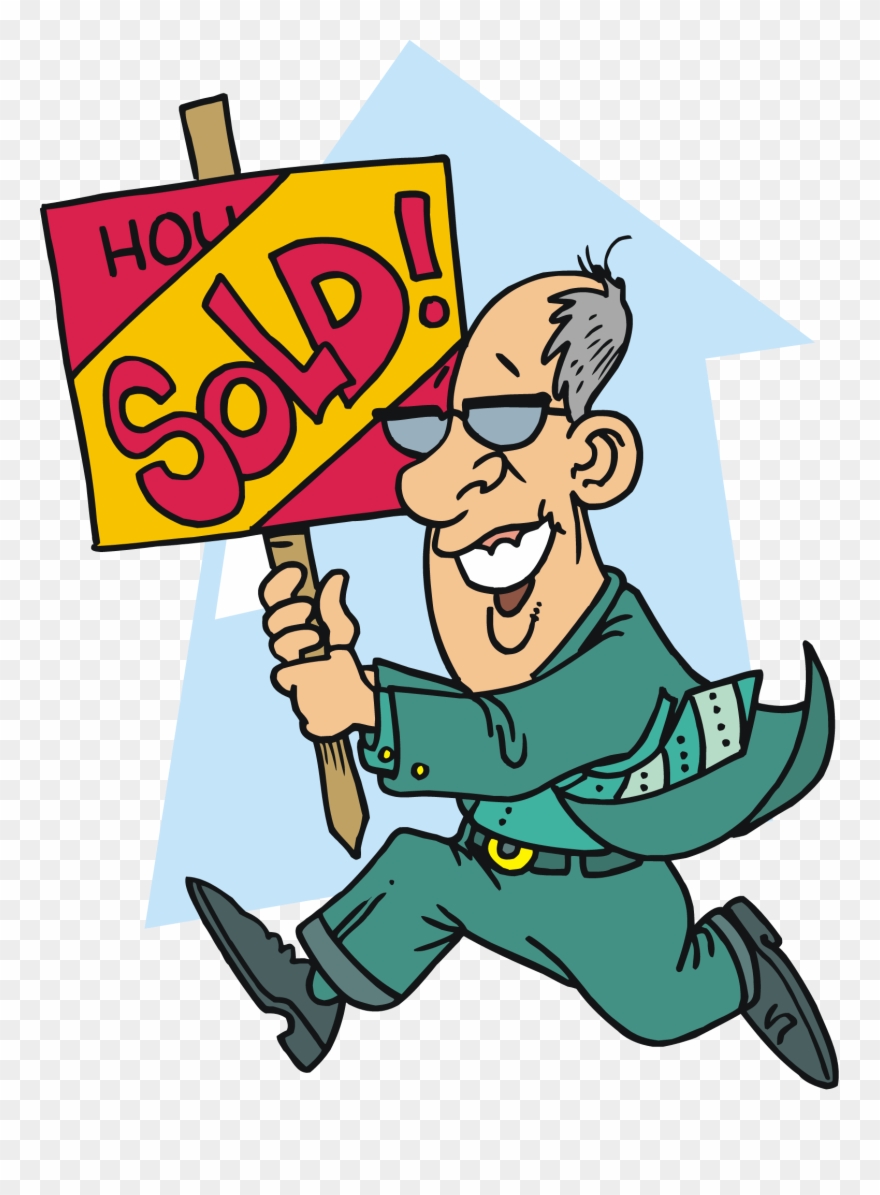 880x1195 Free Realtor Running With A Sold A Home Sign Vector