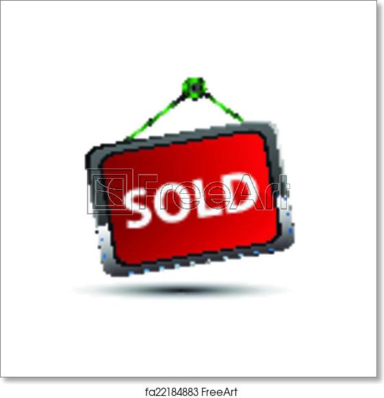 561x581 Free Art Print Of Sold Sign Vector Freeart