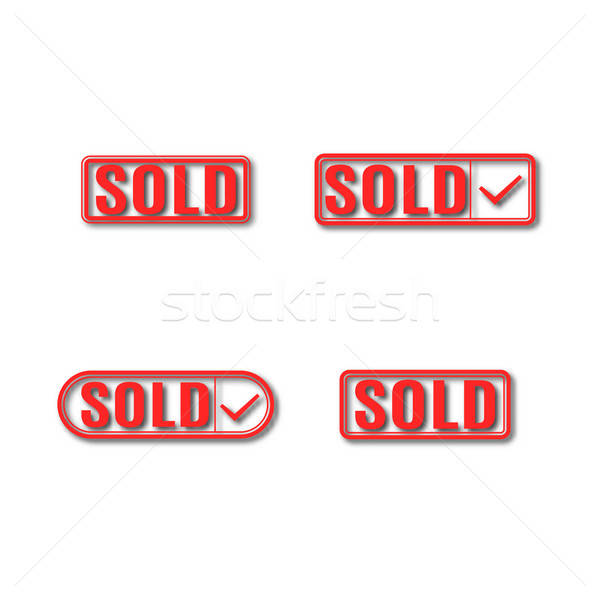 600x600 A Set Of Label Sold, Vector Illustration Vector Illustration