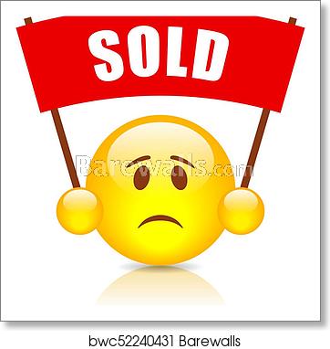 362x382 Sold Vector Banner, Art Print Barewalls Posters Prints