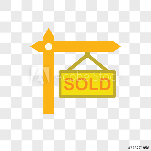 500x500 Sold Vector Icon Isolated On Transparent Background, Sold Logo