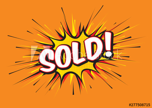 500x357 Color Comic Speech Bubble And Banner With Text Sold Vector