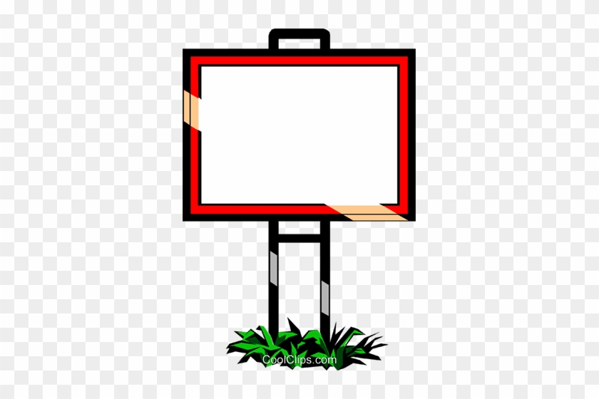 840x560 Real Estate Sign Royalty Free Vector Clip Art Illustration