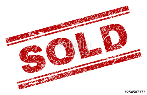 500x322 Sold Seal Print With Grunge Texture Red Vector Rubber Print