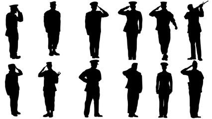 426x240 Military Man Salute Silhouette Metal Art Soldier Silhouette