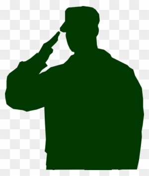 300x354 Soldier Saluting, Silhouette Vector Royalt